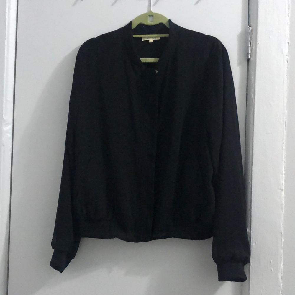 Black Vestique Bomber Jacket